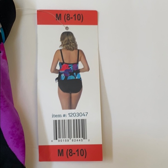 2Bamboo One Piece Floral Swimsuit Sz. M NWT - Picture 3 of 5